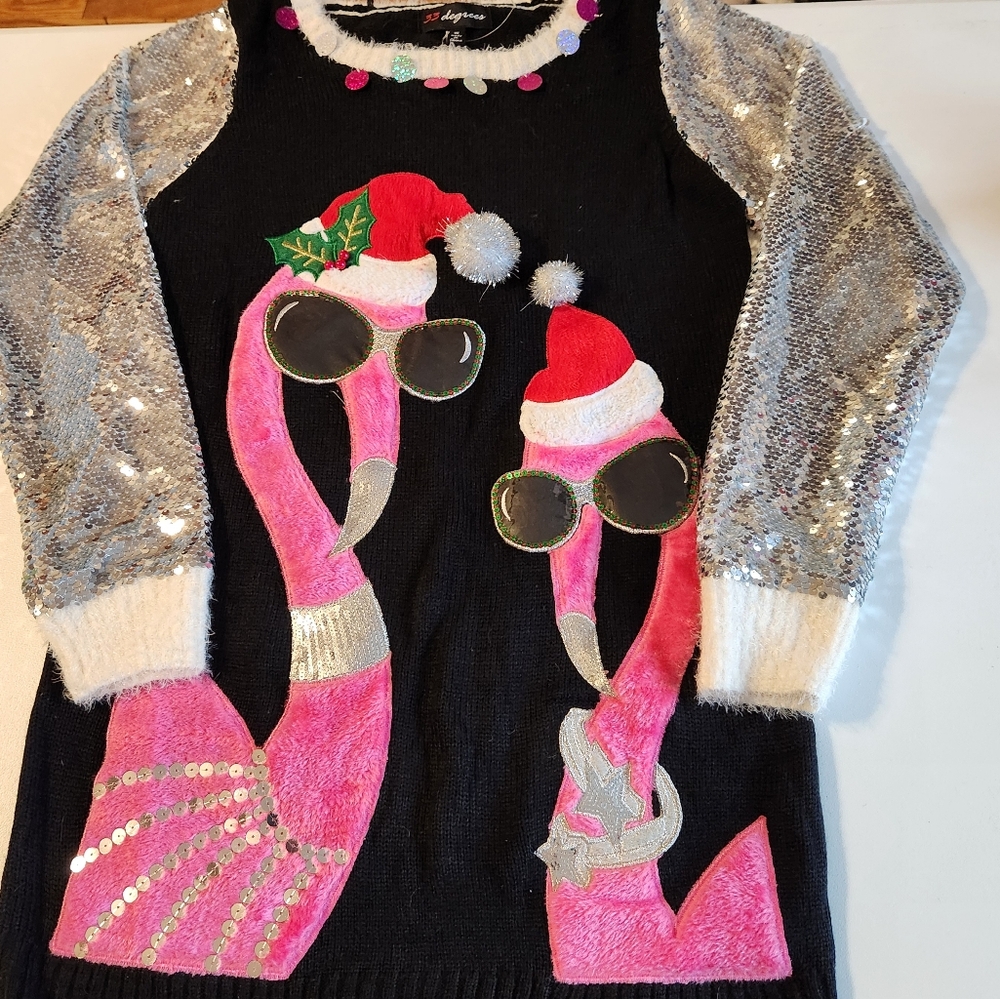 Ugly Christmas Sweater Flamingos